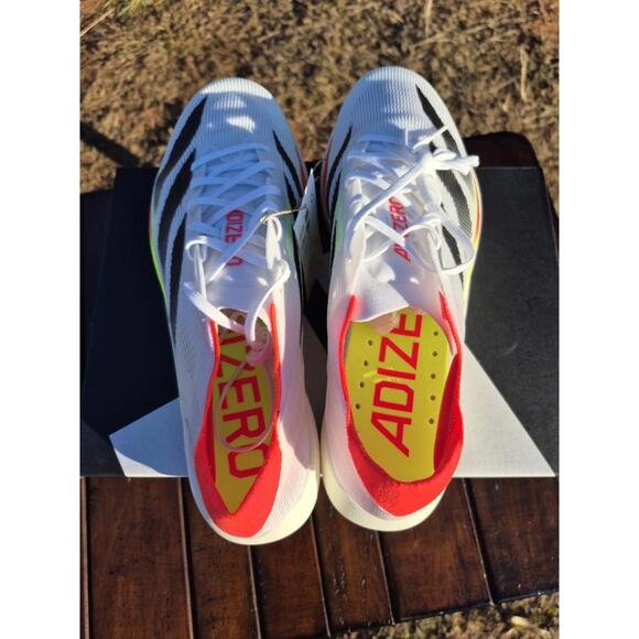 adidas Adizero Takumi Sen 10 White Black Lucid Red Size 9.5 - IH5712 $180 MSRP - Picture 6 of 8